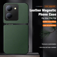 Business leather magnetic Case For Vivo Y78 (china) Y36 Full Lens Protect Back Cover For vivo y78 y36 y 78 36 Anti Scratch Coque