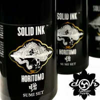 dh紋身器材:SOLID INK美國原裝進口色料(傳統四色漸層*更方便)紋身專用*HoriTomo日本傳統黑色套裝8oz