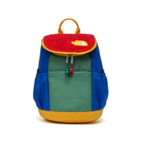 【The North Face 官方旗艦】北面兒童多色拼接繽紛幾何翻蓋式拉鍊後背包｜52VWATM(書包)
