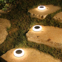 LED Solar Ground Lights Waterproof Landscape PathWay Floor Under Spot Lamp Decoration Lighting Solar Garden Lights Outdoor
