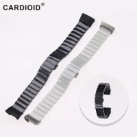 New Ceramic 18mm Fashion Men Watchband For Fitbit Charge3 Series Unbreak Watch Bands Polishing Smooth Strap Watch Accessories