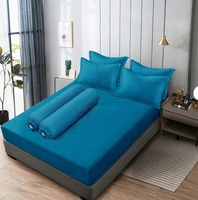 Vallery Quincy- Sprei Queen 160x200 Tinggi 30Cm Bantal 2 Emboss "Variasi" Diva Blue