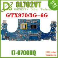 KEFU GL702VT MAINboard For ASUS ROG Strix S7VT S7V GL702 GL702V Laptop Motherboard I7-6700HQ i5-6300HQ GTX970M 3G/6G 100% Test