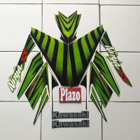 striping motor / stiker kawasaki Ninja ss 2015 hijau