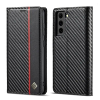 For Samsung Galaxy S20 ULTRA S20 FE S20 PLUS Carbon Fiber Leather Case With Stand Card Slots For Galaxy S21 ULTRA S21FE S21 PLUS