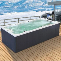 10 Person Swim Spa Whirlpool Acrylic Pool Swimming Hot Tub Spa Outdoor Hydrotherapy Pool