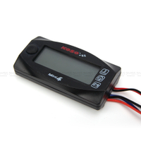 koso 4-in-1 เครื่องวัดอุณหภูมิน้ำมัน / เครื่องวัดความเร็วรอบ / เครื่องวัดแรงดันไฟฟ้า / แสดงเวลา เครื