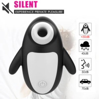 Cute New Adult products Lovely Penguin suction clitoral sucker vibrator sucking vibrator for women