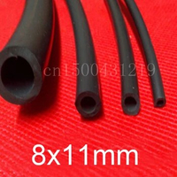8mm X 11mm Black colour Silicone Rubber Vacuum Tubing Hose Tube Flexible Pipe High temperature resistant silicon hose