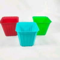 Pot Bunga Segi Monstera Warna Ukuran 23