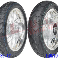 120/80-17 140/70-17 2.50*17 3.50*17 Shineray 400 Aluminum Alloy Motorcycle Front Rear Spoke Wheel Rim Hub With Tires