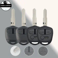 YINBO Remote Car Key Shell Fob Case Cover For Mitsubishi Lancer Grandis Evolution Outlander Key 2 3 Button MIT11/MIT8 Blade