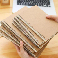 Notebook Journal 32K Minimalist Planner Kraft Paper Hardcover Buku Nota Note Notebooks