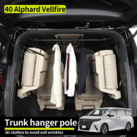 For 2023-2024 Year Alphard Vellfire 40 series Diecast Accessories Trunk clothes drying pole Modification Decoration