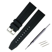 22mm 24mm Silicone Rubber Watchband for Tissot 1853 T035 T097 Watch Band And Pin Clasp Buckle Strap Bracelet