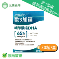 買1送1~Om3gafort 歐3加福精萃濃縮魚油DHA(30顆/盒) 精力旺盛 聚晶會神