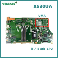 X530UA i3/I5/I7CPU UMA or V2G Mainboard For ASUS vivobook s15 X530U S530U S530UA A530U F530U K530U X530U Laptop Motherboard