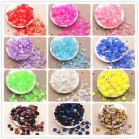 5mm 2000pcs/pack Shiny AB Resin Jelly Rhinestone Flower Surface Flatback Cabochons Decoration for Phones Bags Shoes Nails DIY