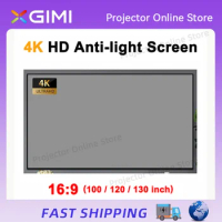Projector Screen Simple Anti-Light Curtain 100 120 130 inch 16:9 Home Office 3D HD Projection For XGIMI H2 HALO MOGO Projector