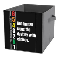 1N23456 And Human Signs The Destiny with Choices. Folding Storage Box Storage Tank Multifunctional Novelty Staying Books Durable