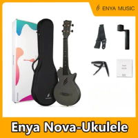 Original Enya Nova-Ukulele Intelligent Acoustic Guitar, 4 Strings, Carbon Fiber, Beginner Instrument, 23", U, 23"