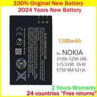 New Original Battery BL-4U BL 4U 1200mAh For Nokia 206 515 5250 5330 XpressMusic 5730 C5-03 E66 Asha 300 500 8800 Batteries