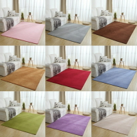 10色可選 北歐ins素色珊瑚絨地毯客廳茶几沙發墊加厚防滑地墊臥室床邊毯