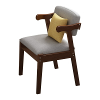 【免運】美雅閣| 實木餐椅現代簡約家用書桌椅休閑扶手椅 Z字椅簡易靠背椅木質凳子