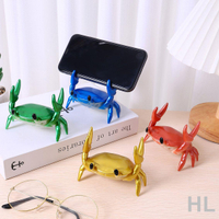 HL 舉重手機支架桌面懶人多功能螃蟹筆架擺件創意個性禮物追劇神器