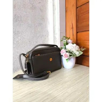 Tas Kulit Asli Papillon Bandung K3395 Elegan Abu Tua
