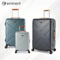 ✨【現折500 買一送五超值五件組】✨eminent萬國通路 9P0 20吋 24吋 28吋霧面防刮 細鋁框PC行李箱-24吋-新黑灰(橘邊)