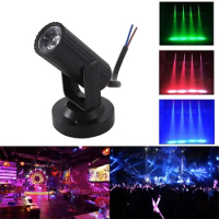 Mini LED Stage Spotlight AC 85-265V RGB LED Lights Portable Angle Adjustable Lamp For Bar Club Party DJ Home Lighting