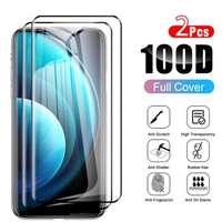 2Pcs Tempered Glass For vivo X100 Pro 2023 Full glue curved screen protector vivox 100 100pro X 100 6.78 inches protective glass