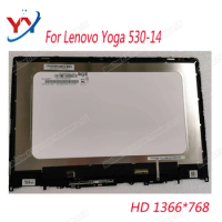 14.0'' HD LCD For Lenovo YOGA 530-14IKB 81H900 YOGA 530-14ARR 14" LED Display Touch Screen Replacement Panel With Bezel