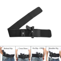 Tactical Belly Band Gun Holster for Concealed Carry Pistol Holder For Glock 19 17 42 43 P238 Ruger LCP and Similar Handguns