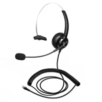 Wired Headset 360 Degrees Rotation Earmuff 2.5/3.5mm/RJ9 MIC Headset Earphones наушники