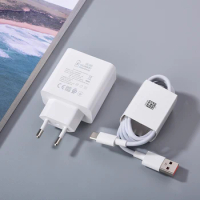 Original For Huawei 66W Mate40 Pro EU Quick Wall Travel Charger SuperCharge 6A USB Type C Cable for Mate 50 30 P40 Pro Nova 8 Se