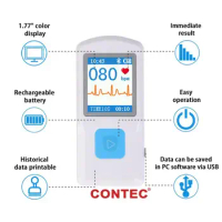 Handheld Portable ECG EKG Machine Heart Beat Monitor LCD USB Bluetooth + Free Software