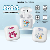 MIPOW TWS Pro 4 Earphone Gaming Headset Bluetooth Headphone Wireless Karakter Lucu Touch Control Bas