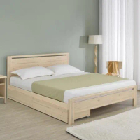 《Homelike》海琳附抽屜床架組-雙人5尺 實木床架 雙人床