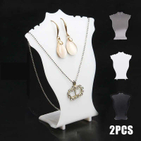 2Pcs Manekin Leher Kalung Manekin Perhiasan Manequin Kalung Tempat Perhiasan Kalung Display Leheran