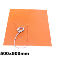 500 X 500 mm Silicone Heating Pad 3d Printer Heated Pad 1000W@220V with 100k Thermistor Adhesive Back