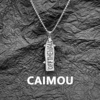 CAOMOU V形滑板項鏈2021年新款男女小眾設計感吊墜土酷蹦迪鎖骨鏈