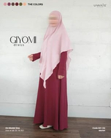 UWAIS Gamis Cheongsam Abaya Anti UV Syari Dress Wanita Umroh Haji Daily Busui & Wudhu Friendly M MER