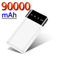90000mAh Power Bank Portable 90000 mAh External Battery PD 20W Fast Charging Powerbank For iPhone Xiaomi Mi Power bank
