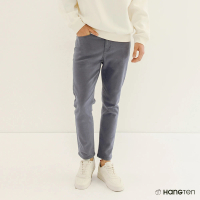 【Hang Ten】男裝-SLIM TAPERED FIT修身錐形五口袋長褲(藍)