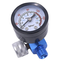 Painting Pressure Regulator Pneumatic Pressure Gauge Painting Gas Pressure Controller, G1 / 4 with Meter
