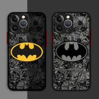 B-Batmans Hero Logo Case for Apple iPhone 15 Pro Max 13 14 Plus 12 Mini 11 Pro XR 8 SE 7 6S XS MAX Matte Shockproof Armor Cover