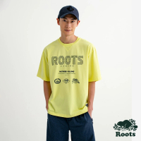 【Roots】Roots 男裝- NATURE CALLING短袖T恤(淡黃)