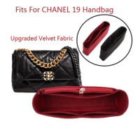 Velvet Cloth Insert Bag Organizer For Chanel19 Flap Handbag Makeup Handbag Organizer Travel Inner Purse